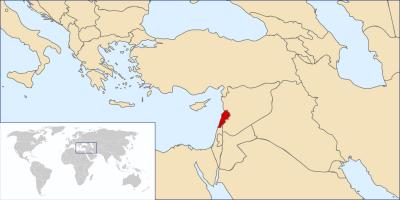 Карта Ливана мире 