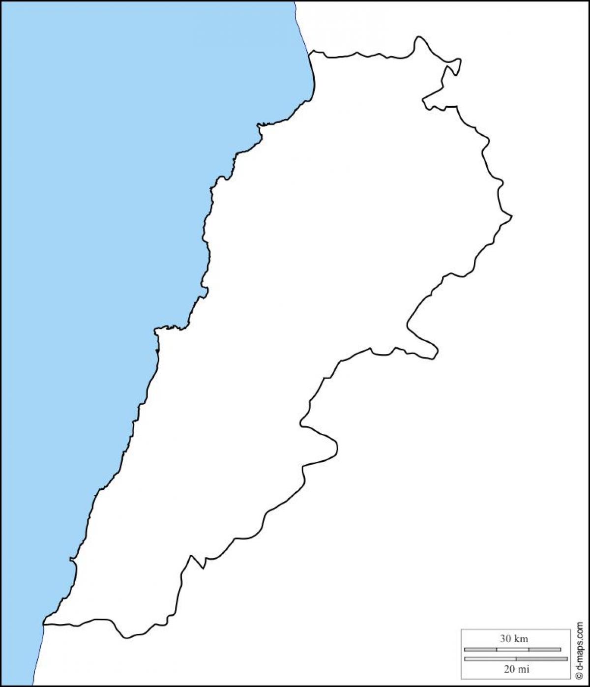 пустая карта Ливана