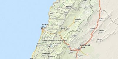 Карта GPS карта Ливана
