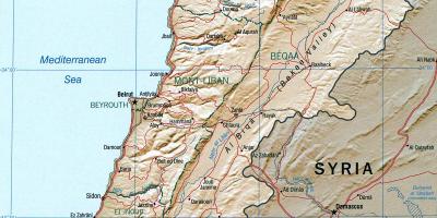 Карта Ливана географии