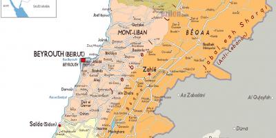 Ливан карта подробная