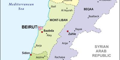 Карта Ливана политических