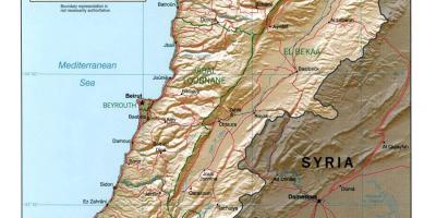 Карта Ливана топографическая