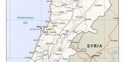 Карта Ливана школе